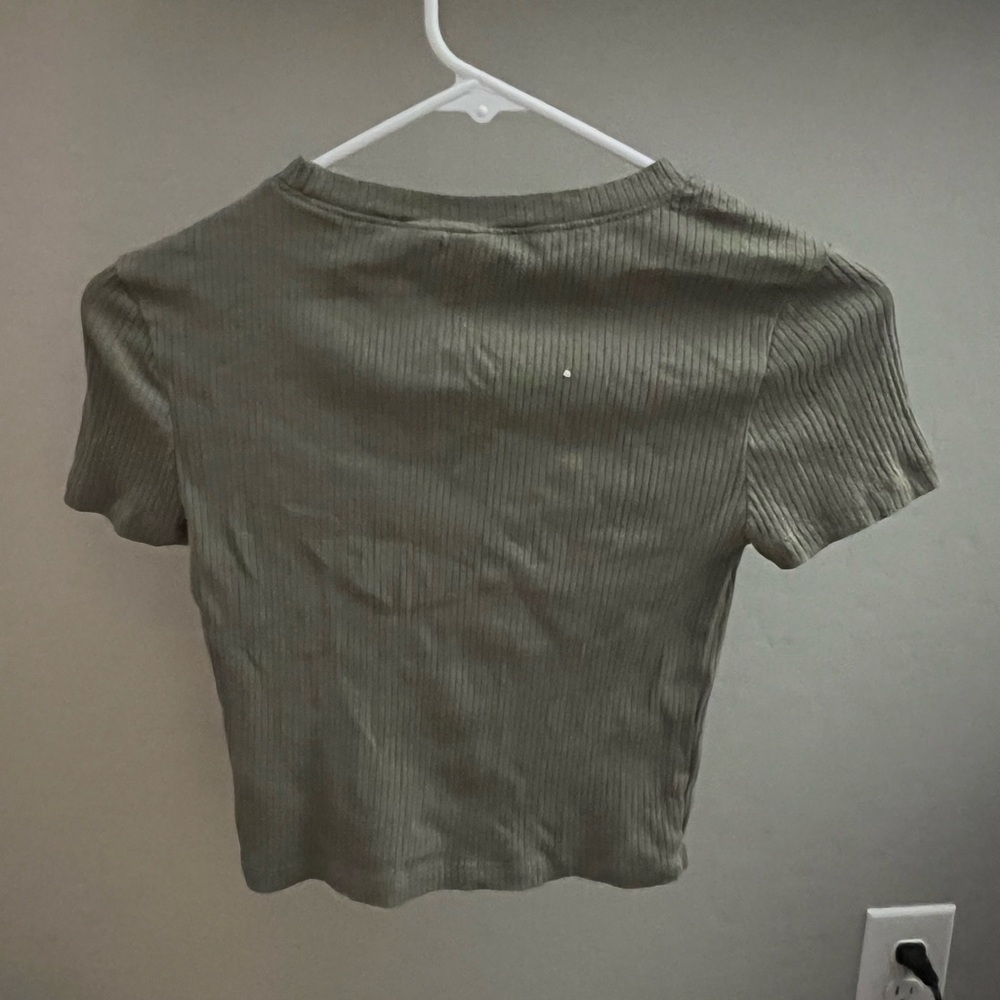 Green Ribbed Baby Tee - Picture 2 of 2